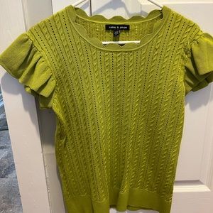 Green top. Cable+Guage- Sz M- worn 1x.